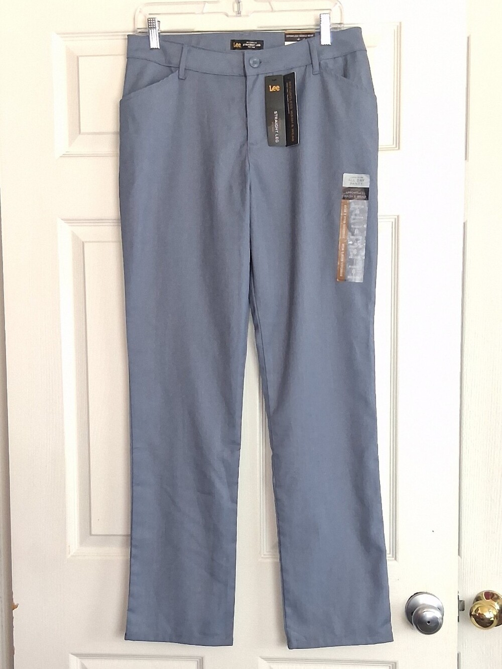 Lee Light Blue Mid Rise Relaxed Fit Straight Leg Pants